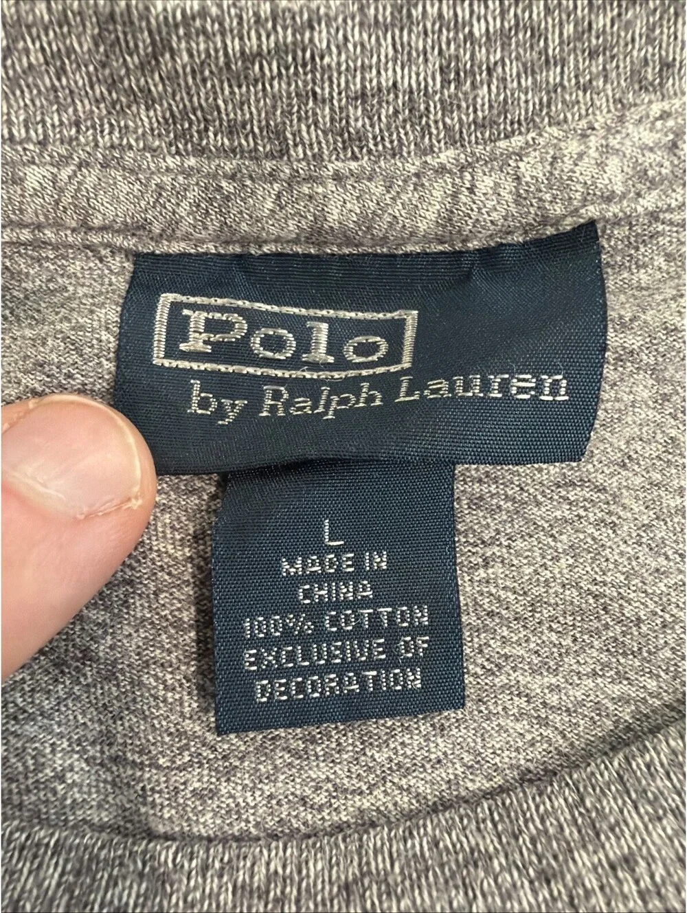 Polo Ralph Lauren Classic Fit Cotton Polo Shirt Men’s L Gray Short Sleeve